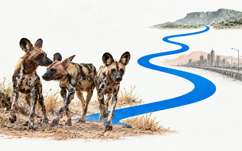 Three Wild Dogs Walked 4,126 Km to Find Mates
